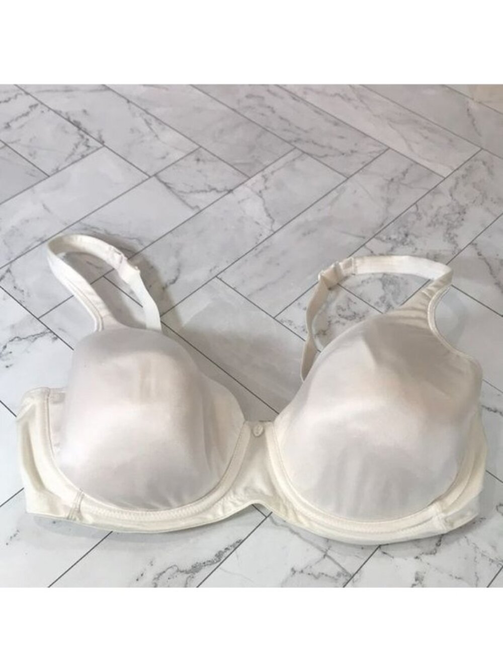 Playtex Womens White Side Smoothing Padded Bra UNDERWIRE PLUS SIZE 36DD